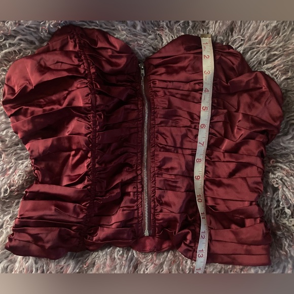 Ruched corset crop top zip up - Picture 9 of 10